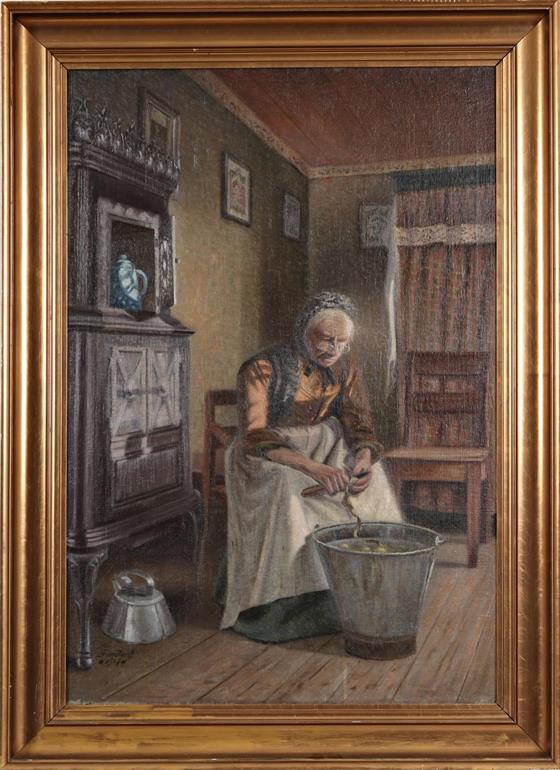 Stará žena a její dům - Velký formát